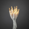 Lichterkette LED 20er Warmweiß mit weißem Kabel, Stecker und eingebautem Schalter.